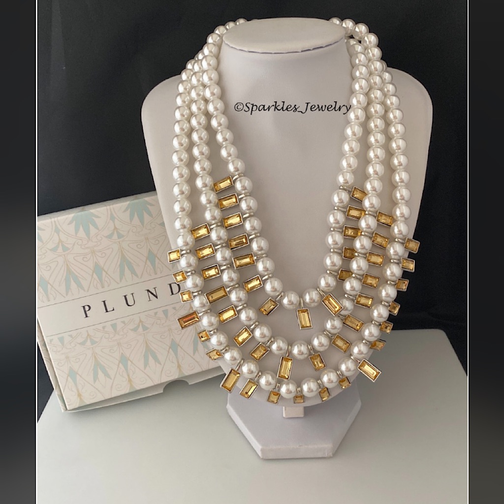 Plunder Cambrie Necklace - Faux Pearl Strands